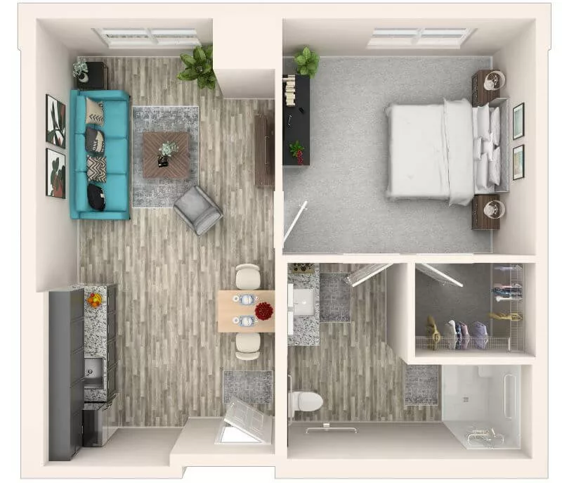 Assisted Living One Bedroom Floorplan Adonidia