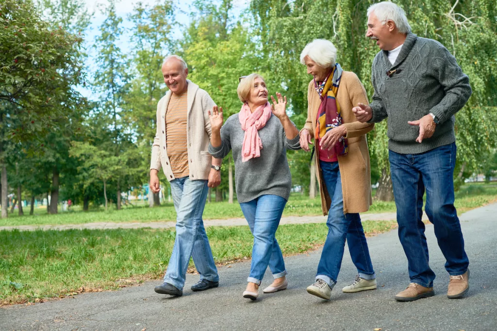 Group of Seniors Walking Outside_Socialization for Seniors