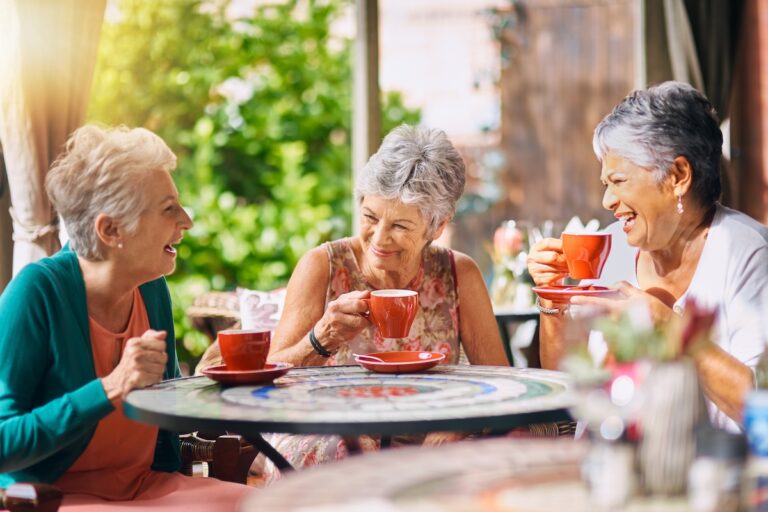 Senior Women Laughing and Drinking Coffee_Maintaining Independence